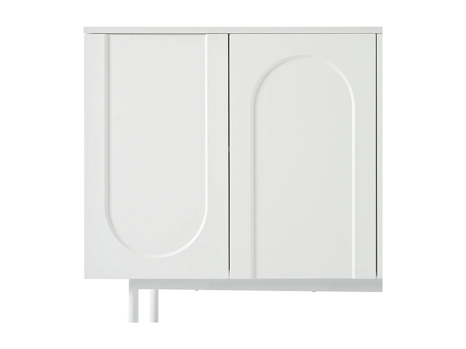 Modern dressoir met verstelbare planken - deuren met boogpatroon - MDF - Wit