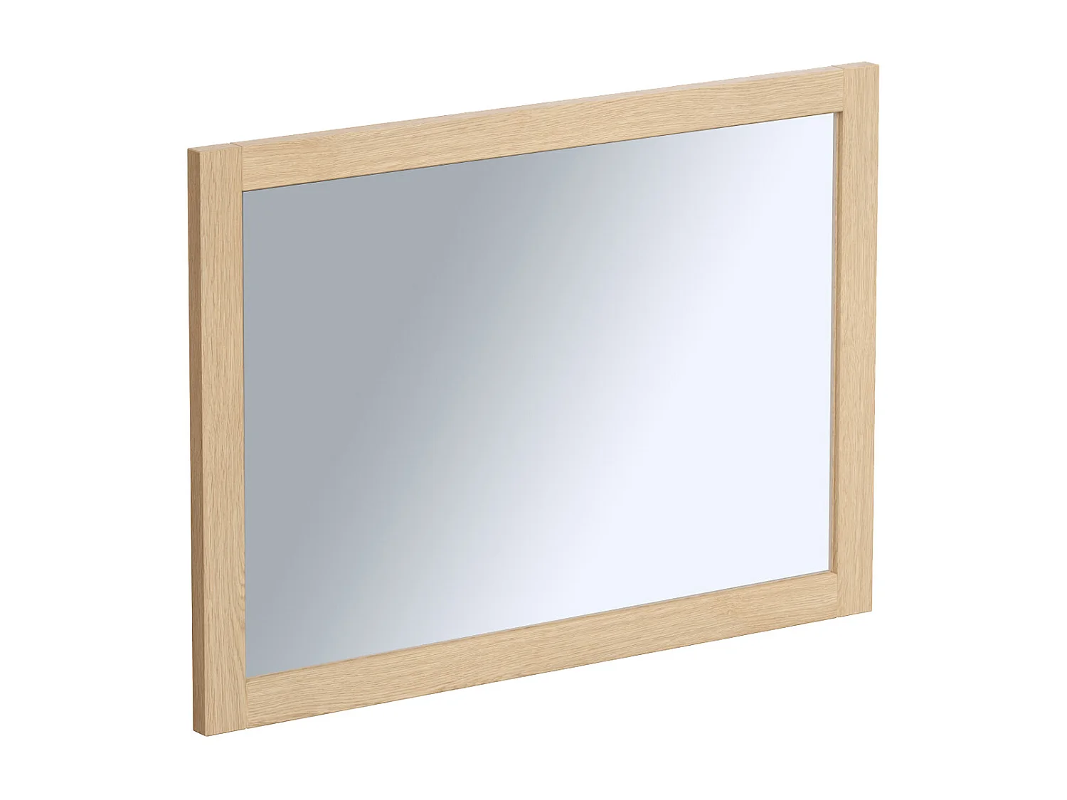 Meuble de salle de bain avec vasque à encastrer et miroir - Placage chêne - 150 cm - MILIPAM