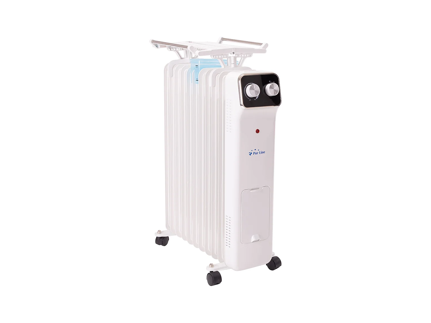 Radiateur d'huile blanc avec réservoir d'humidification