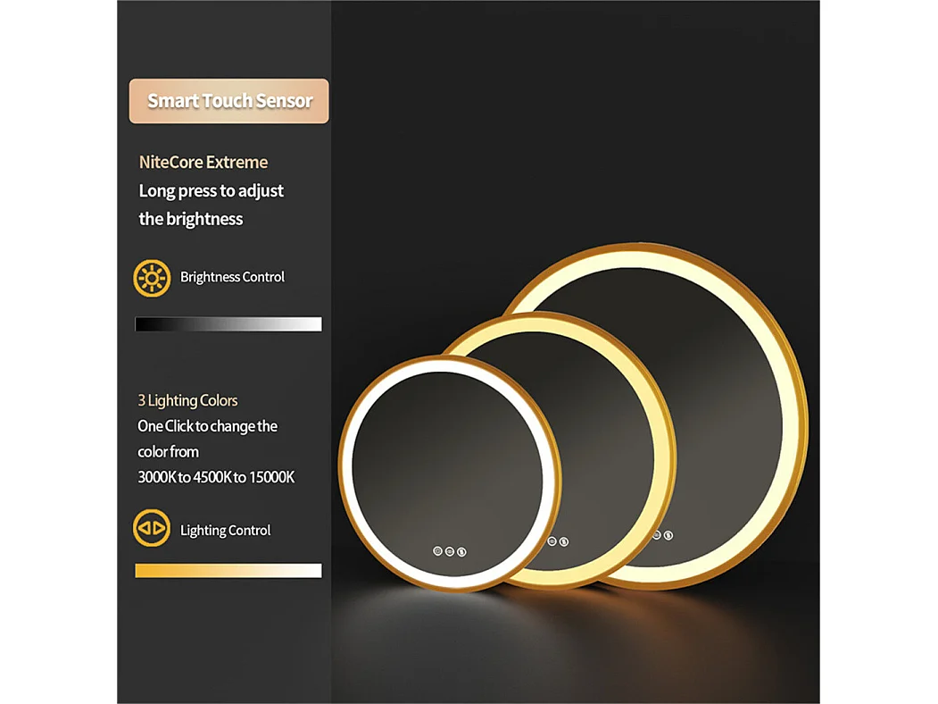 Specchio decorativo rotondo grande Specchi da parete Specchi da parete design camera da letto 80cm