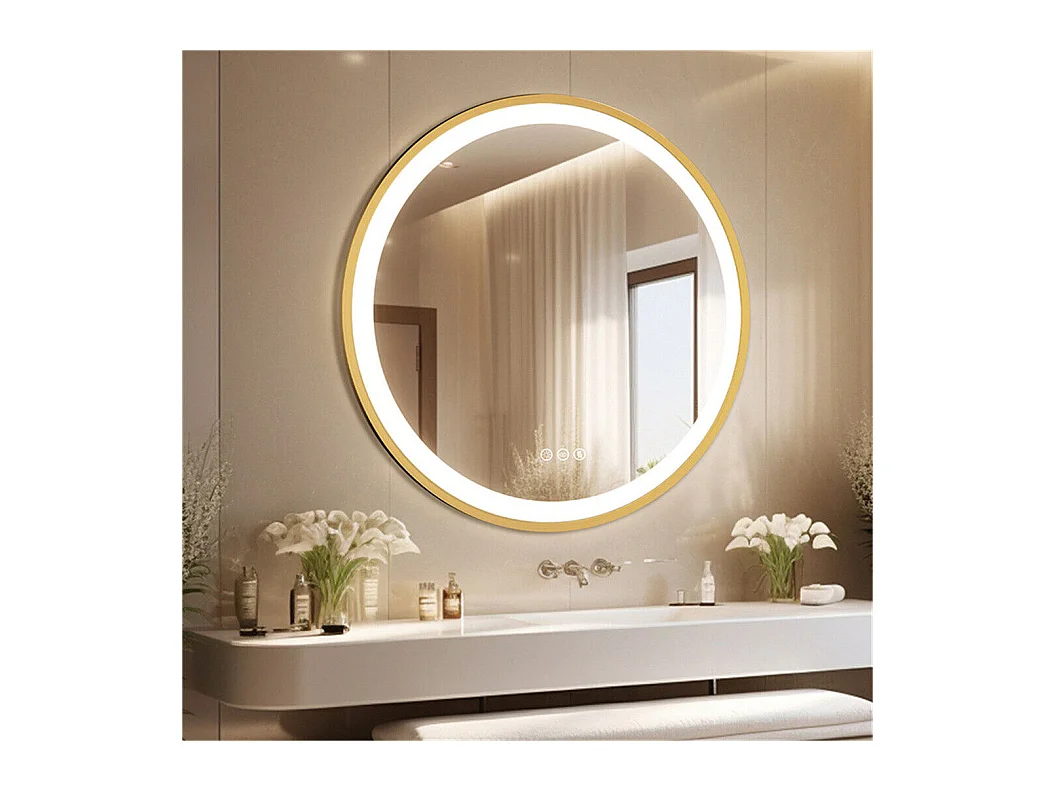 Espelho decorativo redondo grande espelhos de parede espelhos de parede design de quarto 80cm