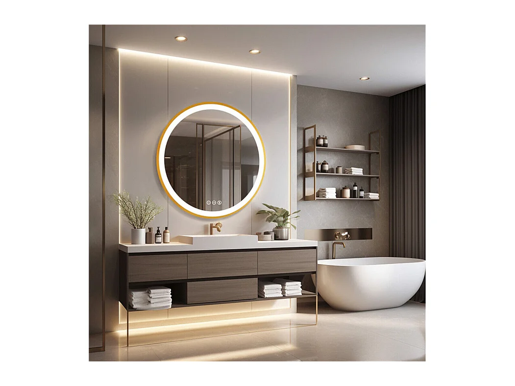 Grote ronde decoratieve spiegel wandspiegels wandspiegels slaapkamer design 80cm