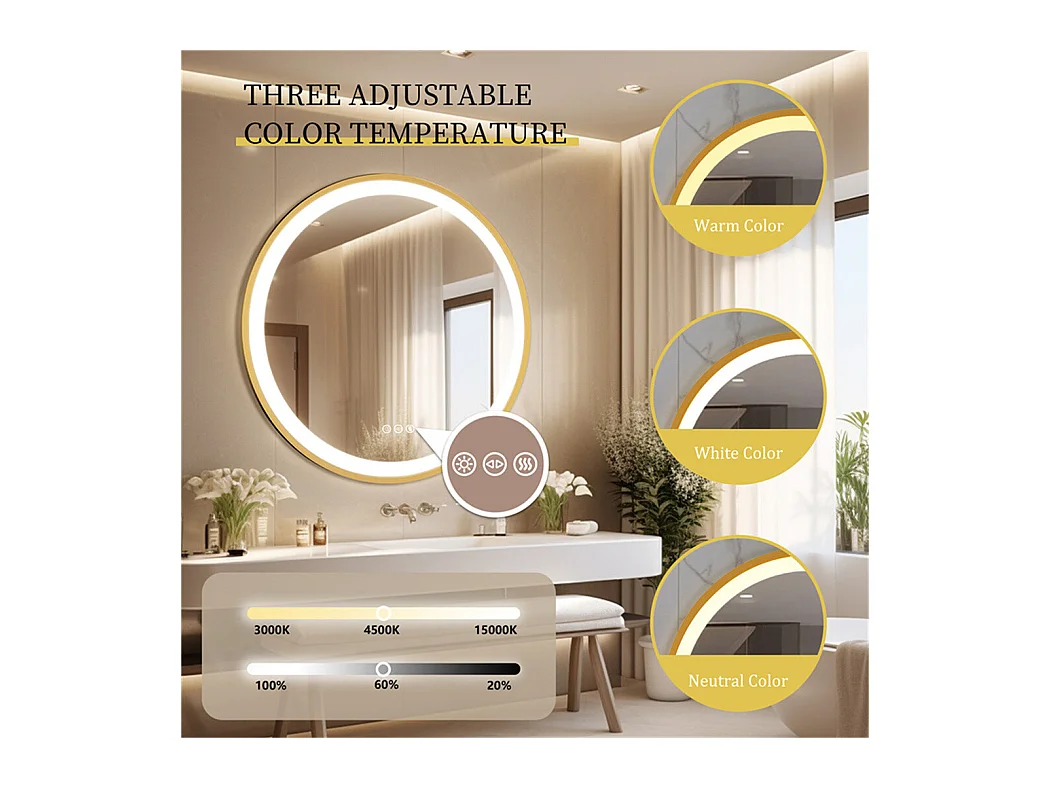 Grote ronde decoratieve spiegel wandspiegels wandspiegels slaapkamer design 80cm