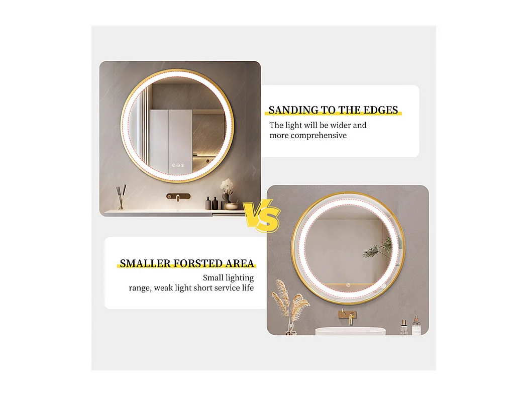 Grote ronde decoratieve spiegel wandspiegels wandspiegels slaapkamer design 80cm