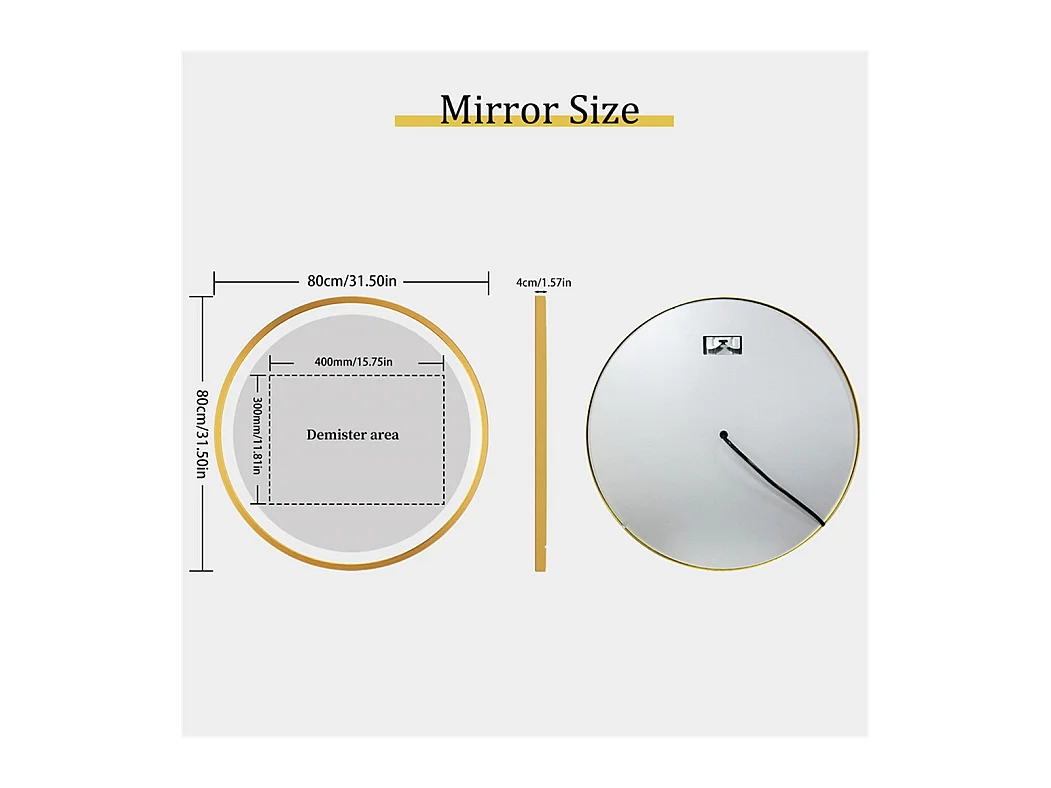 Grote ronde decoratieve spiegel wandspiegels wandspiegels slaapkamer design 80cm