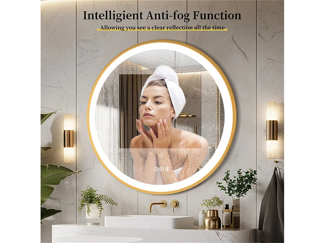 Grand miroir décoration rond miroirs muraux déco mirroir murales chambre design 80cm