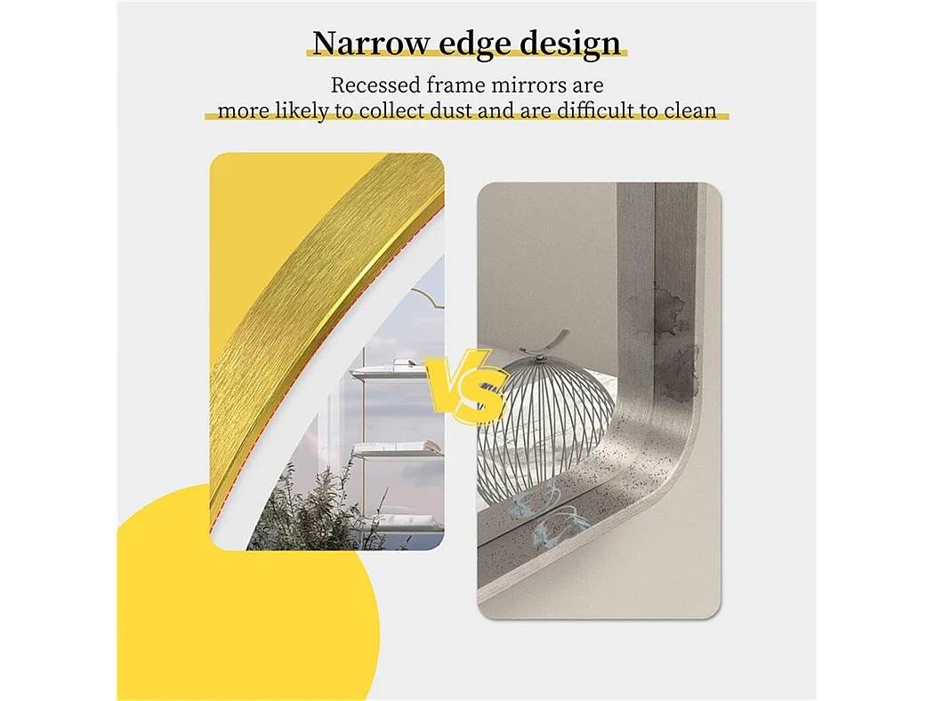 Grand miroir décoration rond miroirs muraux déco mirroir murales chambre design 80cm