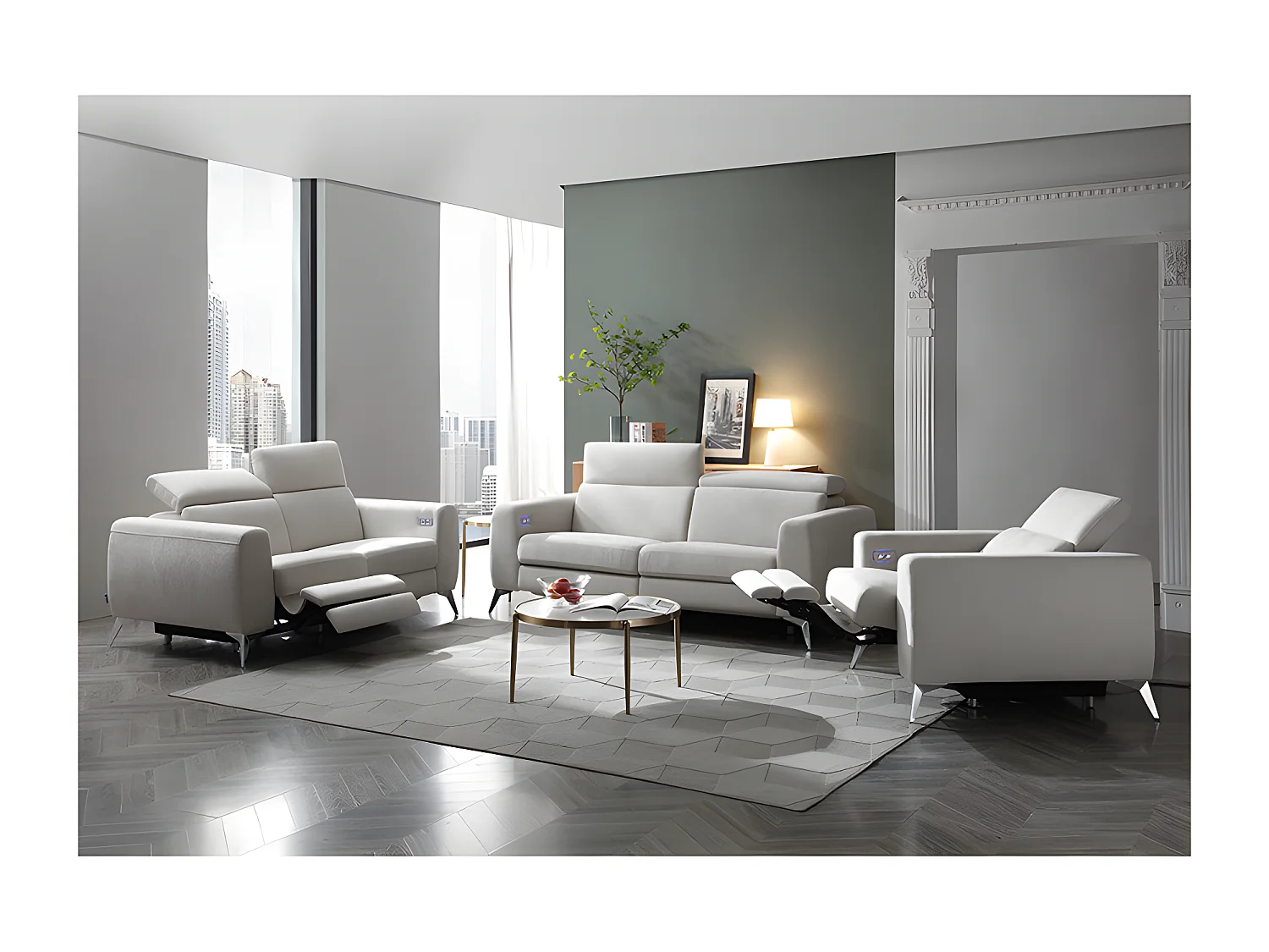 Canapé 2 places relax électrique D3003