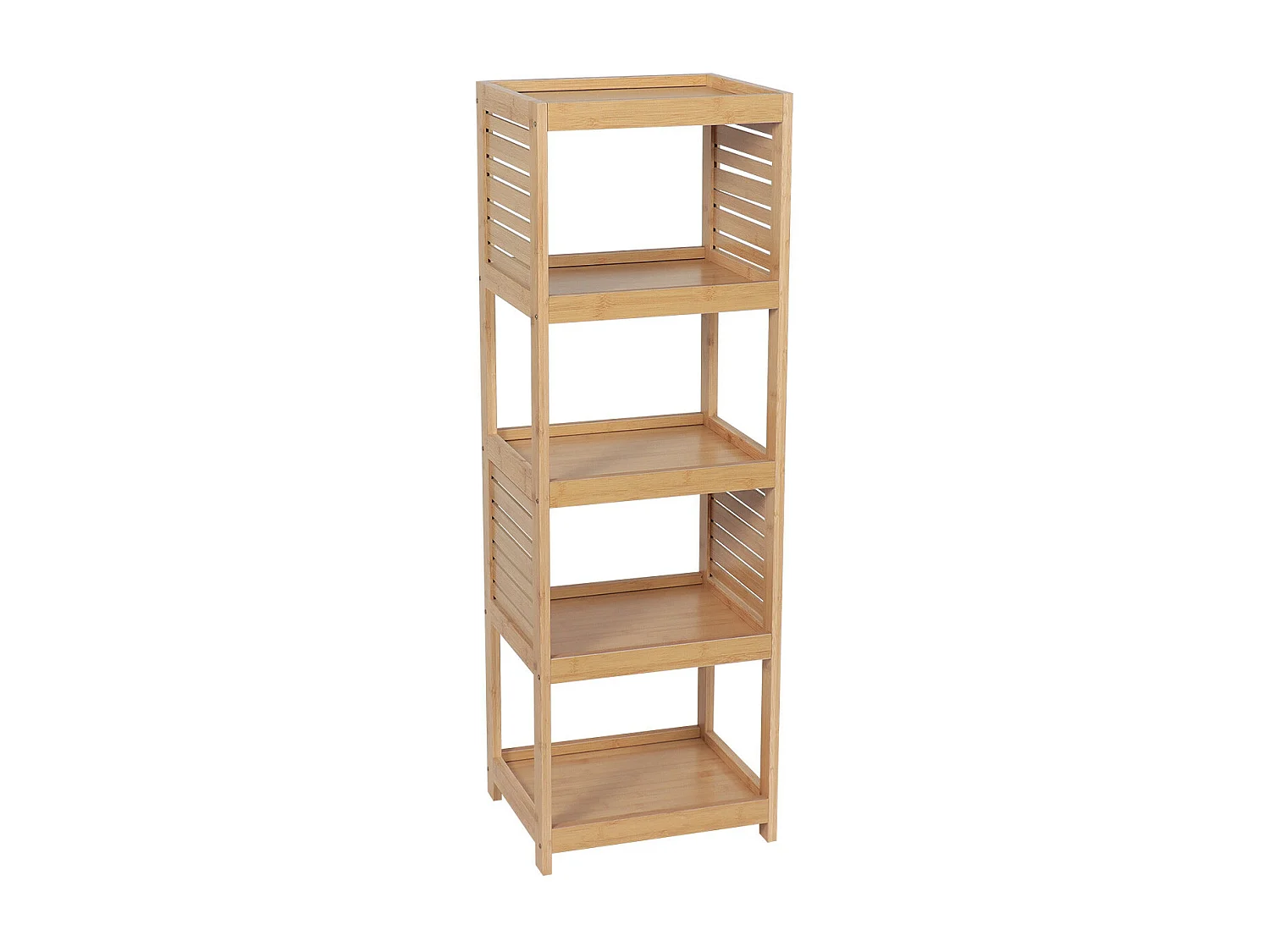 Meuble Etagère de rangement 5 niveaux H 108.5 cm - Naturel