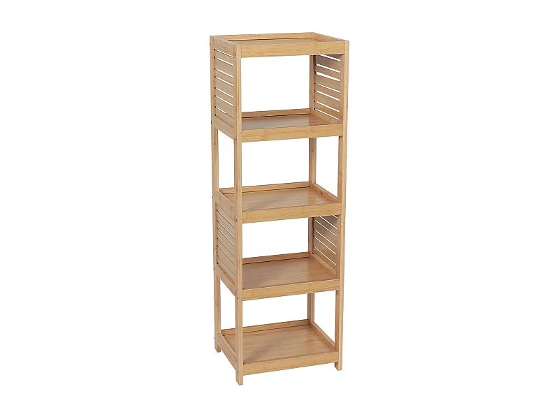 Meuble Etagère de rangement 5 niveaux H 108.5 cm - Naturel