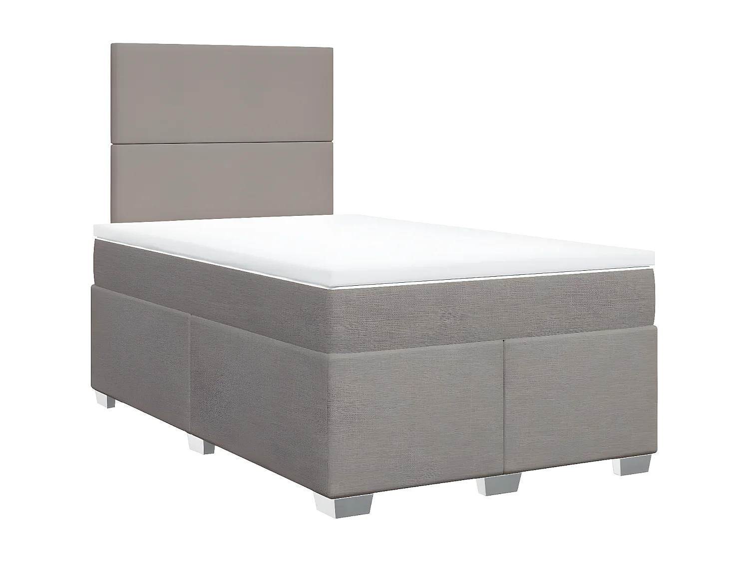 Sommier à lattes de lit avec matelas Taupe 120x200 cm Tissu