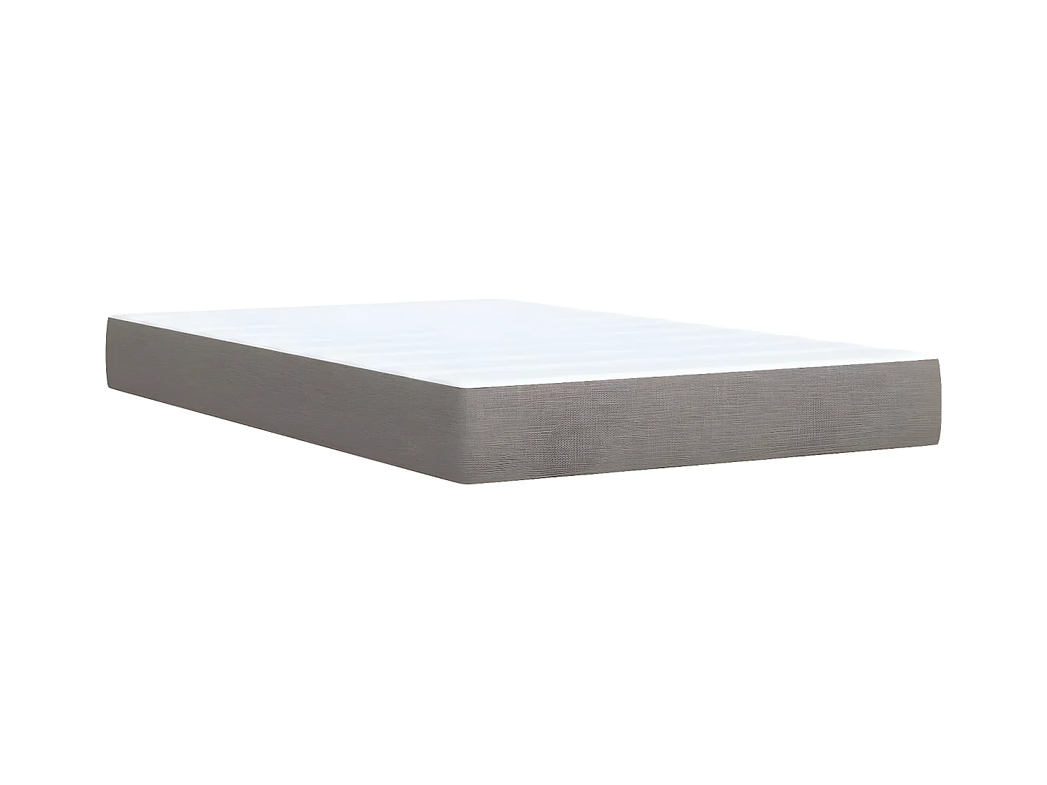 Sommier à lattes de lit avec matelas Taupe 120x200 cm Tissu