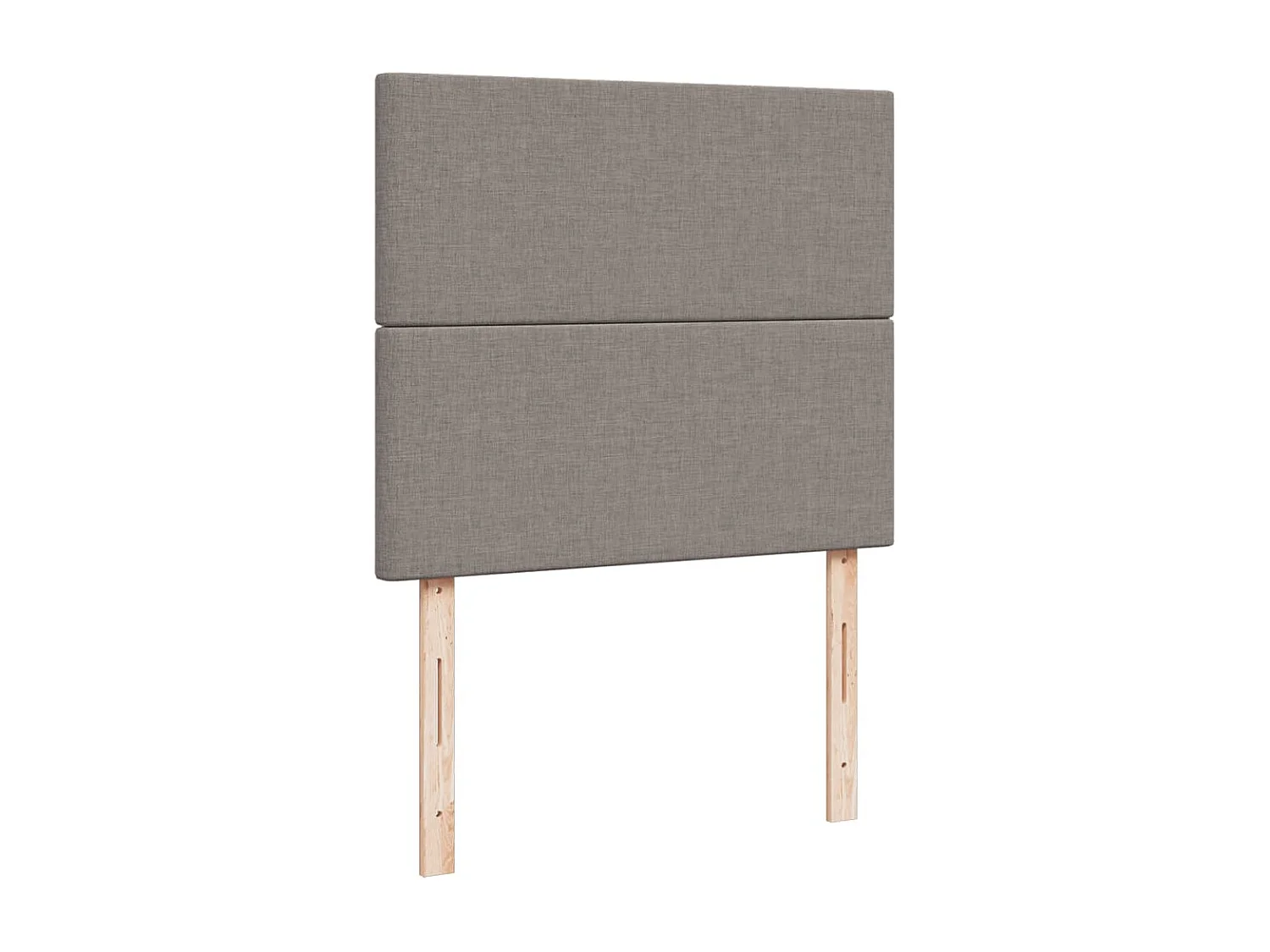 Cama box spring con colchón tela gris taupe 120x200 cm