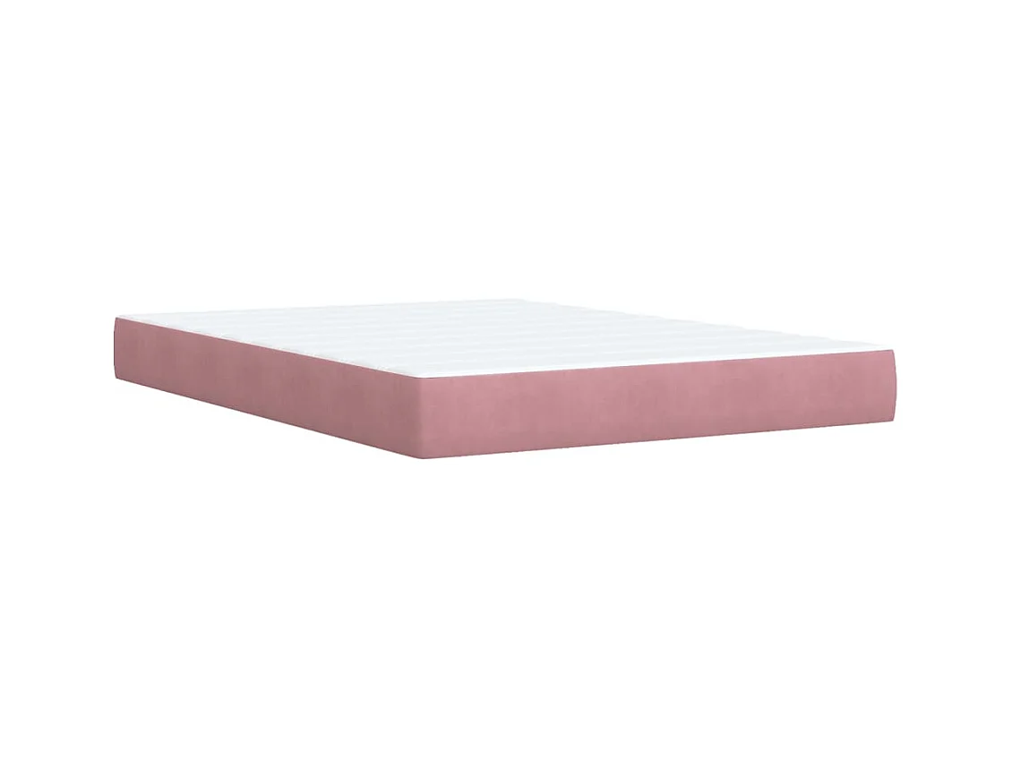 Sommier à lattes de lit avec matelas Rose 140x200 cm Velours