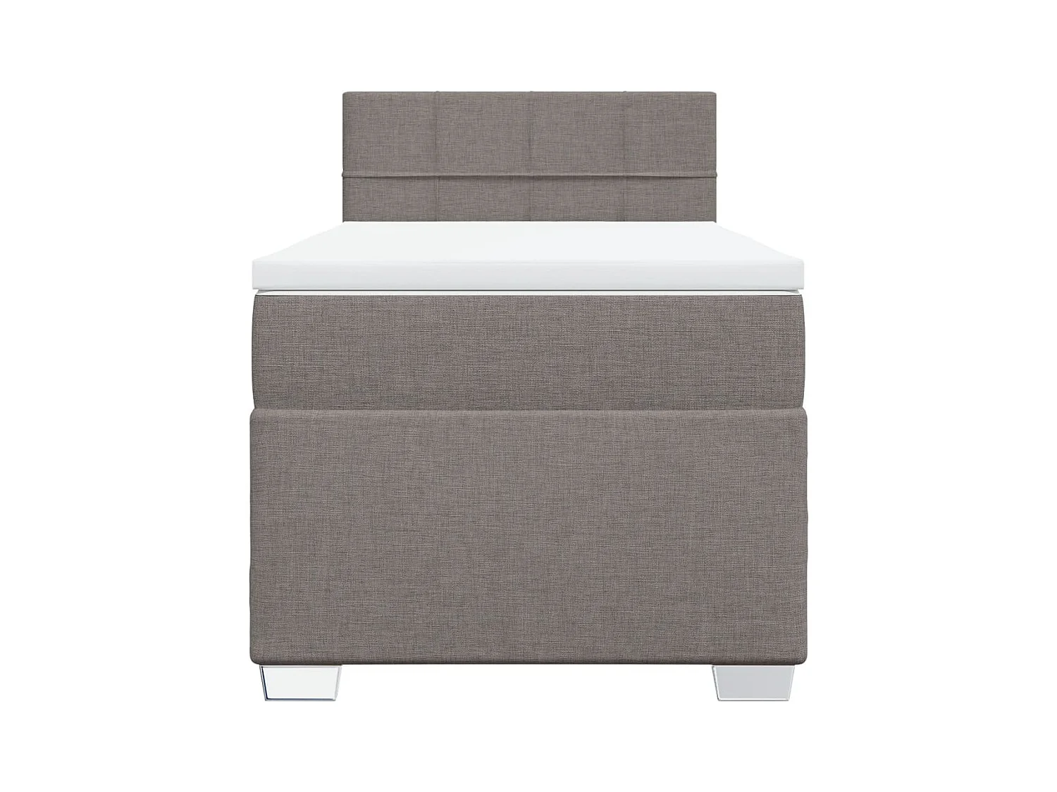 Sommier à lattes de lit avec matelas Taupe 90x200 cm Tissu