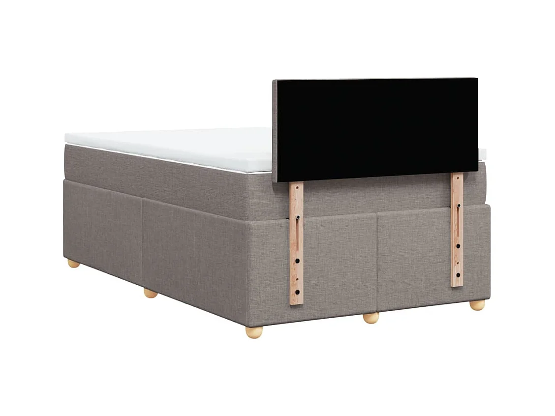 Sommier à lattes de lit avec matelas taupe 120x190 cm tissu