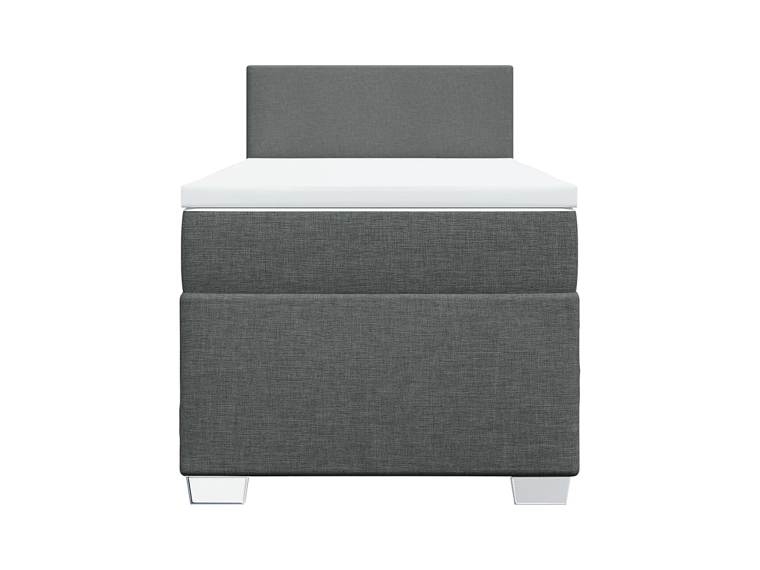 Sommier à lattes de lit avec matelas Gris foncé 90x200 cm Tissu
