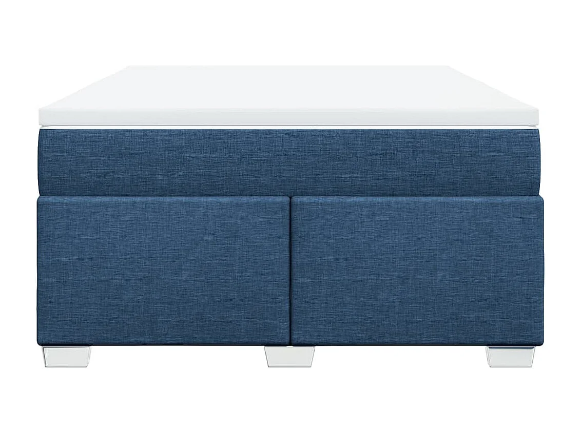Sommier à lattes de lit avec matelas Bleu 140x200 cm Tissu