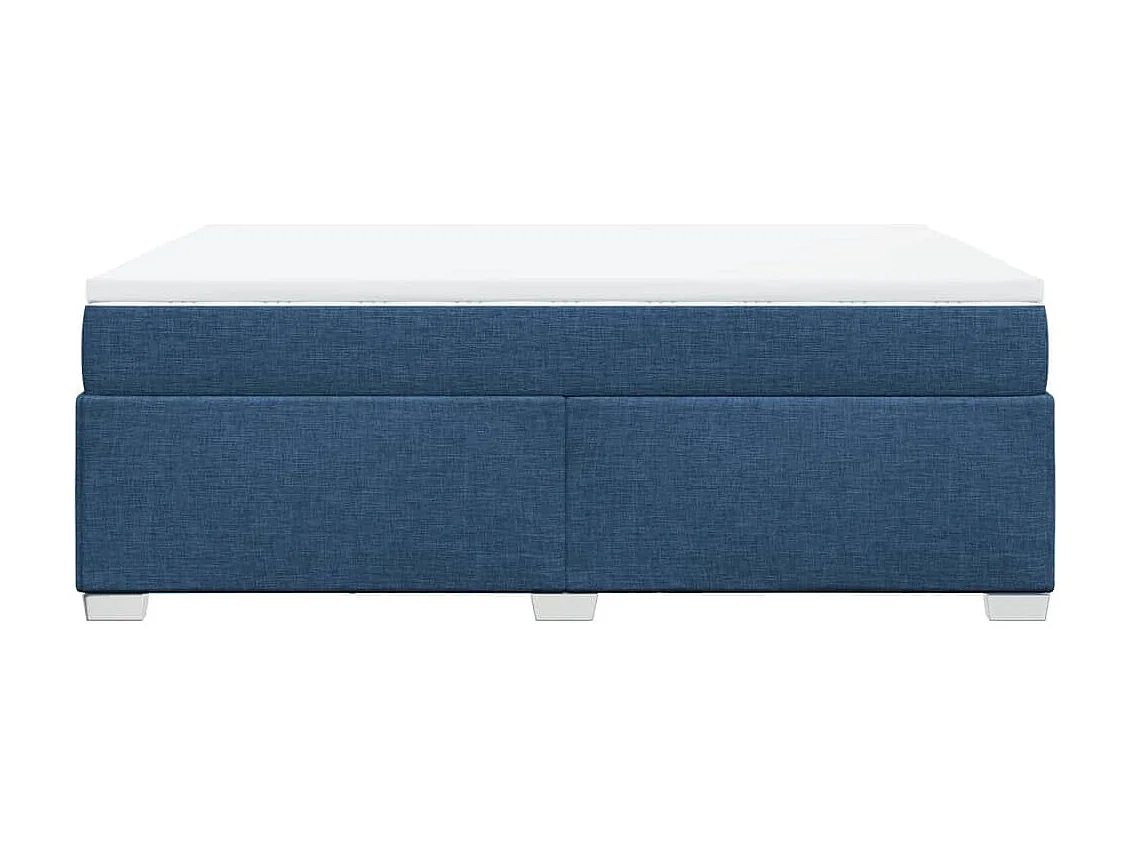 Sommier à lattes de lit avec matelas Bleu 140x200 cm Tissu