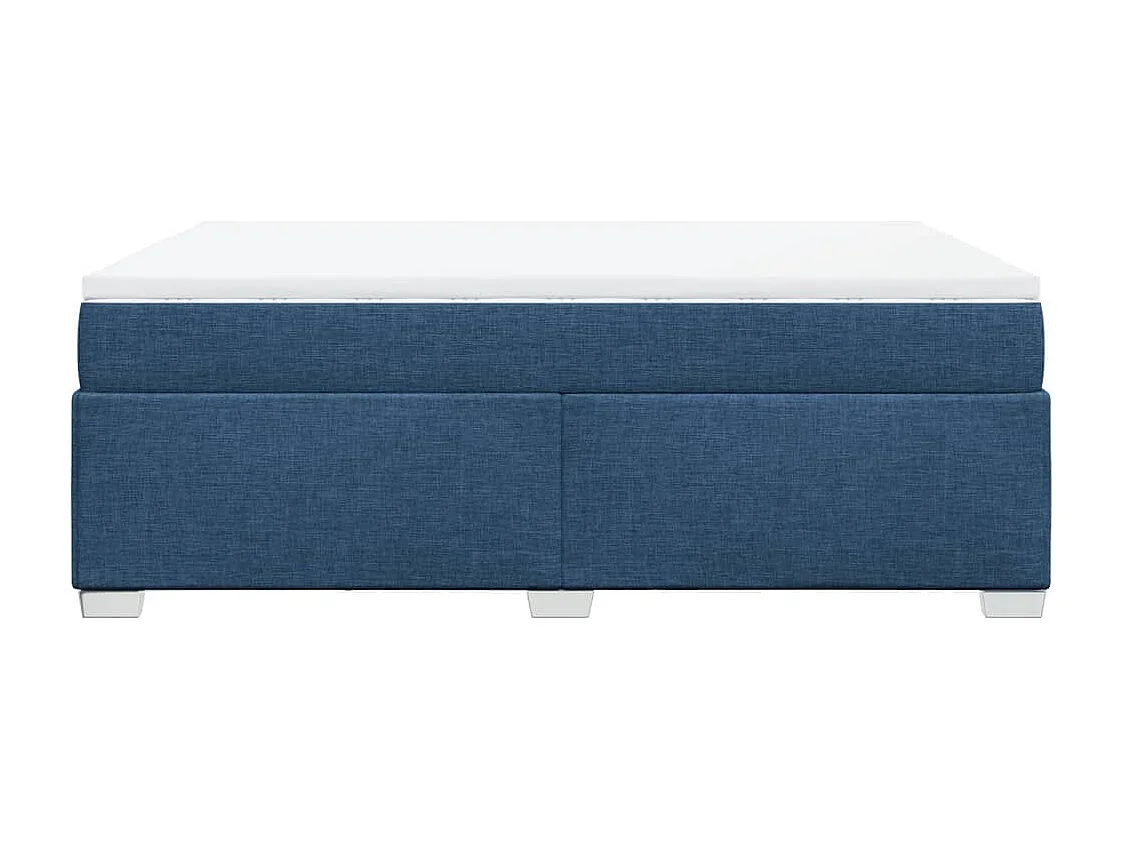 Sommier à lattes de lit avec matelas Bleu 140x200 cm Tissu