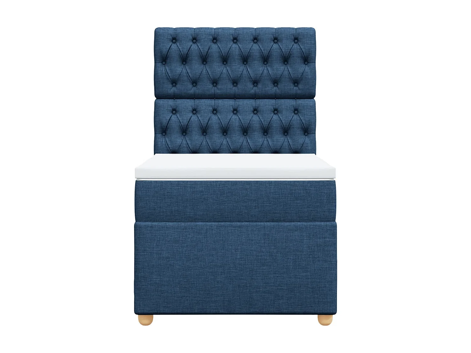 Cama com molas/colchão 90x190 cm tecido azul