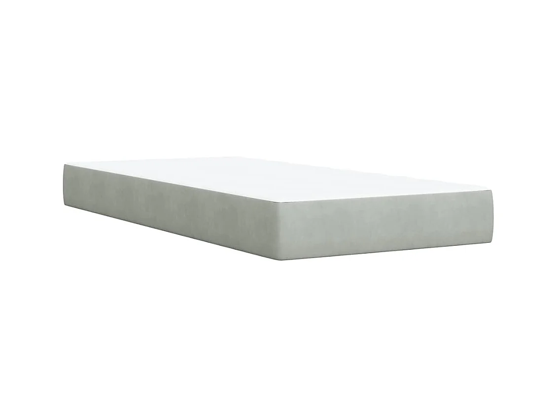 Sommier à lattes de lit et matelas Gris clair 80x200 cm Velours