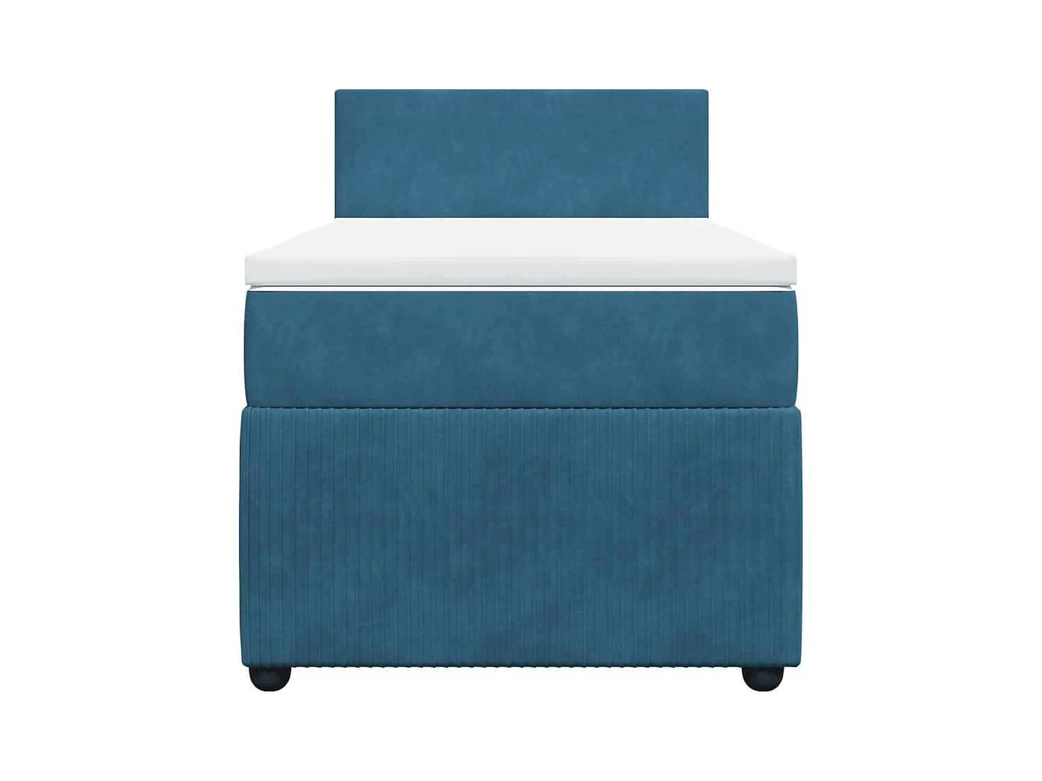 Cama boxspring com colchão 90x190 cm veludo azul