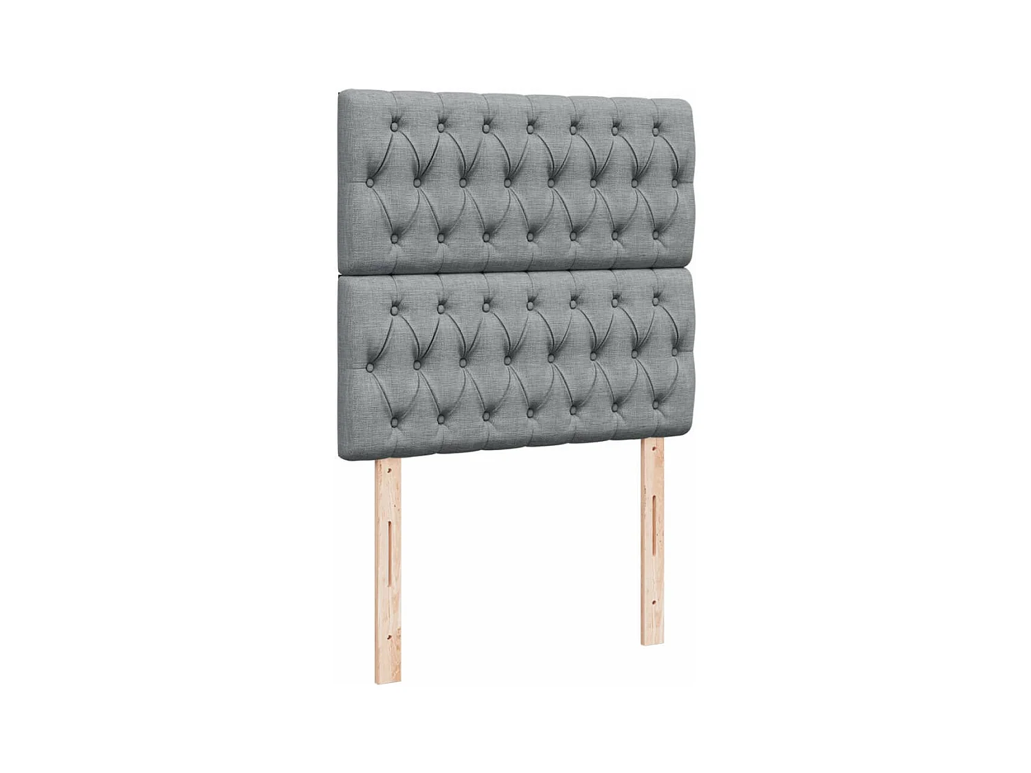 Sommier à lattes de lit et matelas Gris clair 90x190 cm Tissu