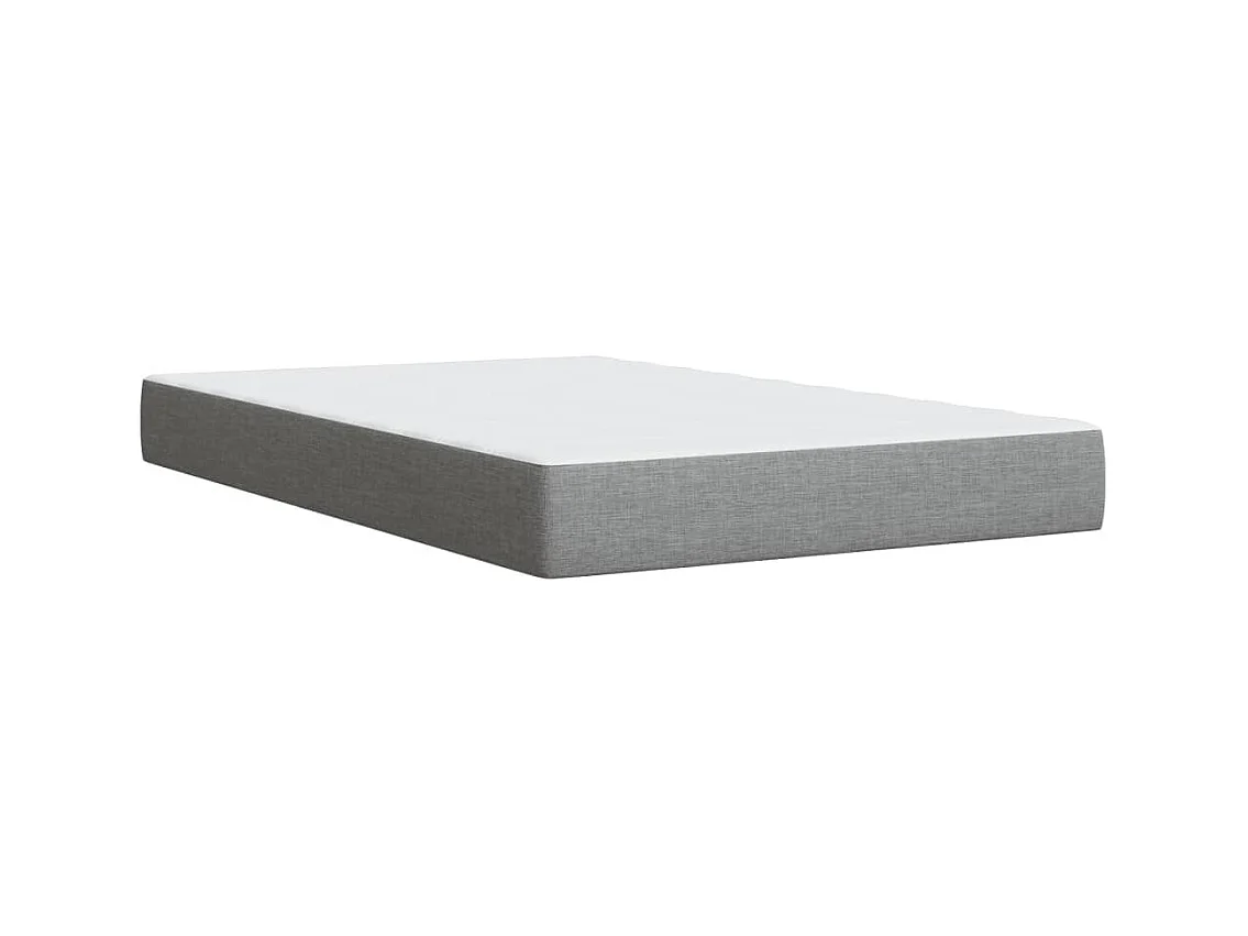 Sommier à lattes de lit avec matelas Gris clair 120x200cm Tissu