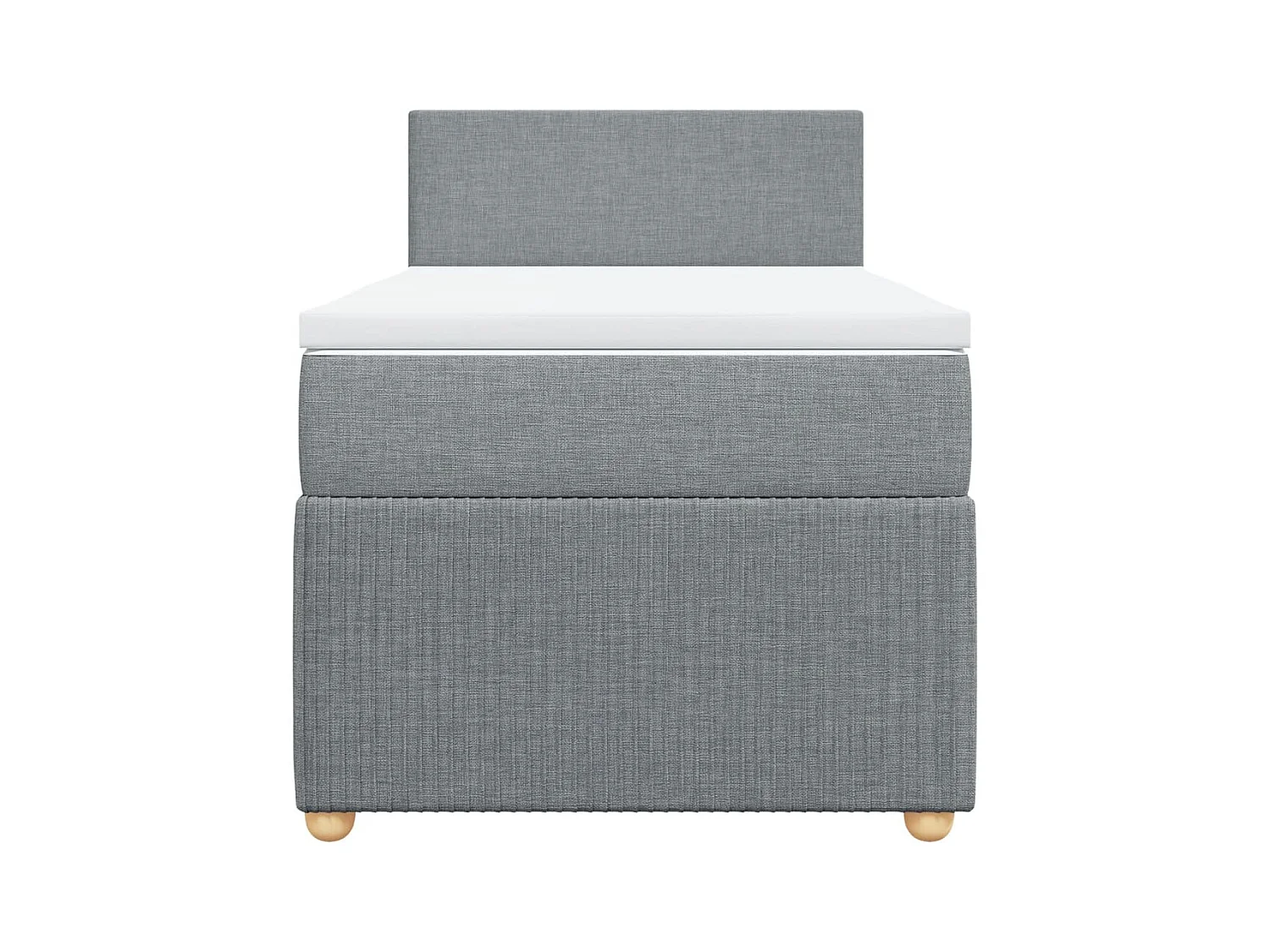 Sommier à lattes de lit et matelas Gris clair 90x190 cm Tissu