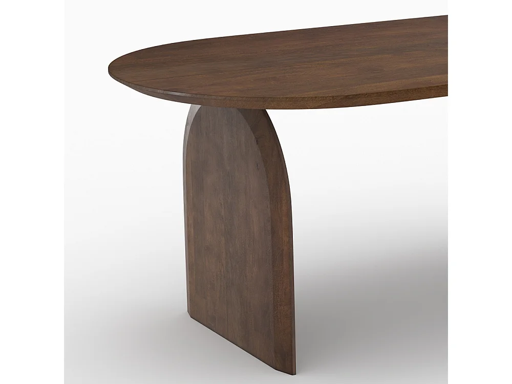 Table ovale en bois de manguier massif 6 places - Alix