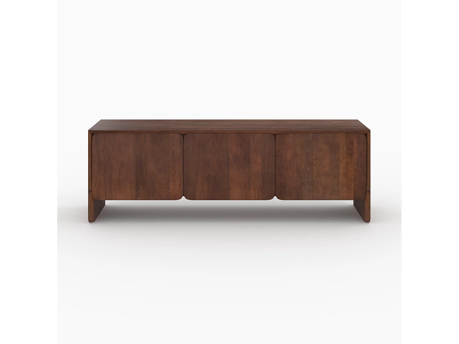 Meuble TV en bois de manguier 3 portes 150 cm - Achille