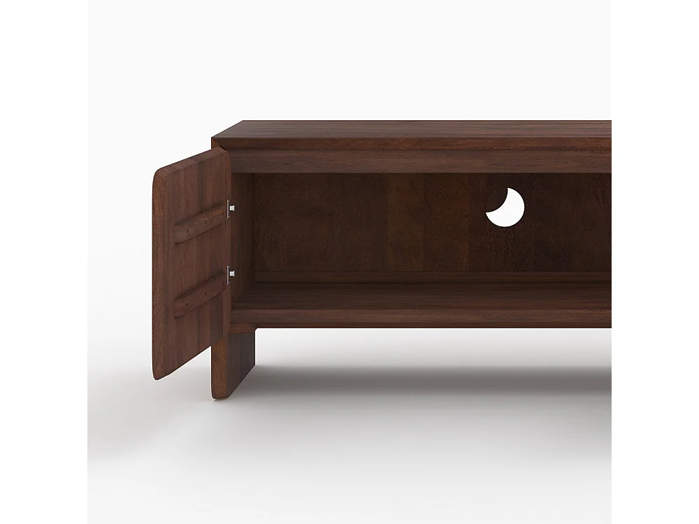 Meuble TV en bois de manguier 3 portes 150 cm - Achille