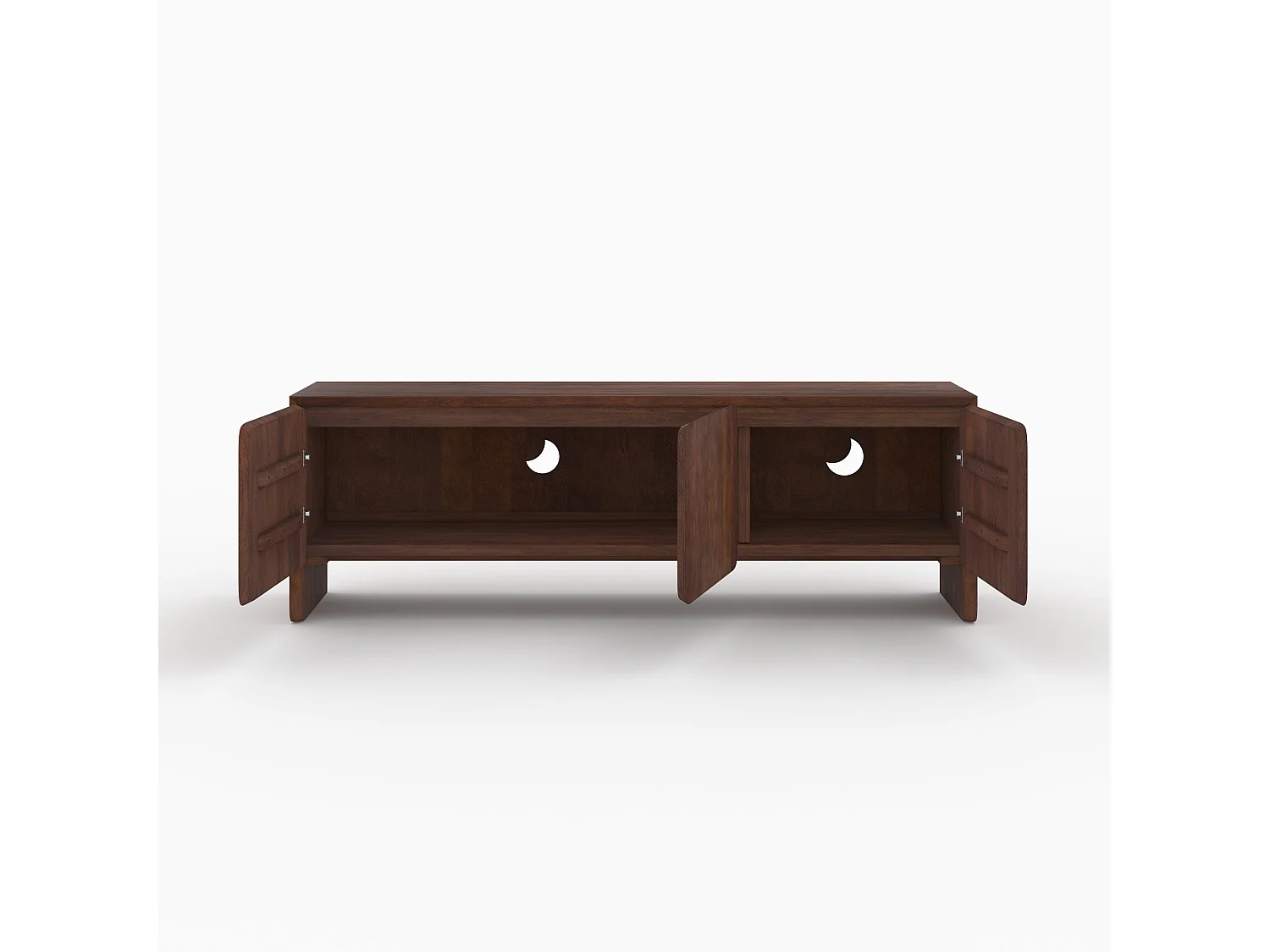 Meuble TV en bois de manguier 3 portes 150 cm - Achille