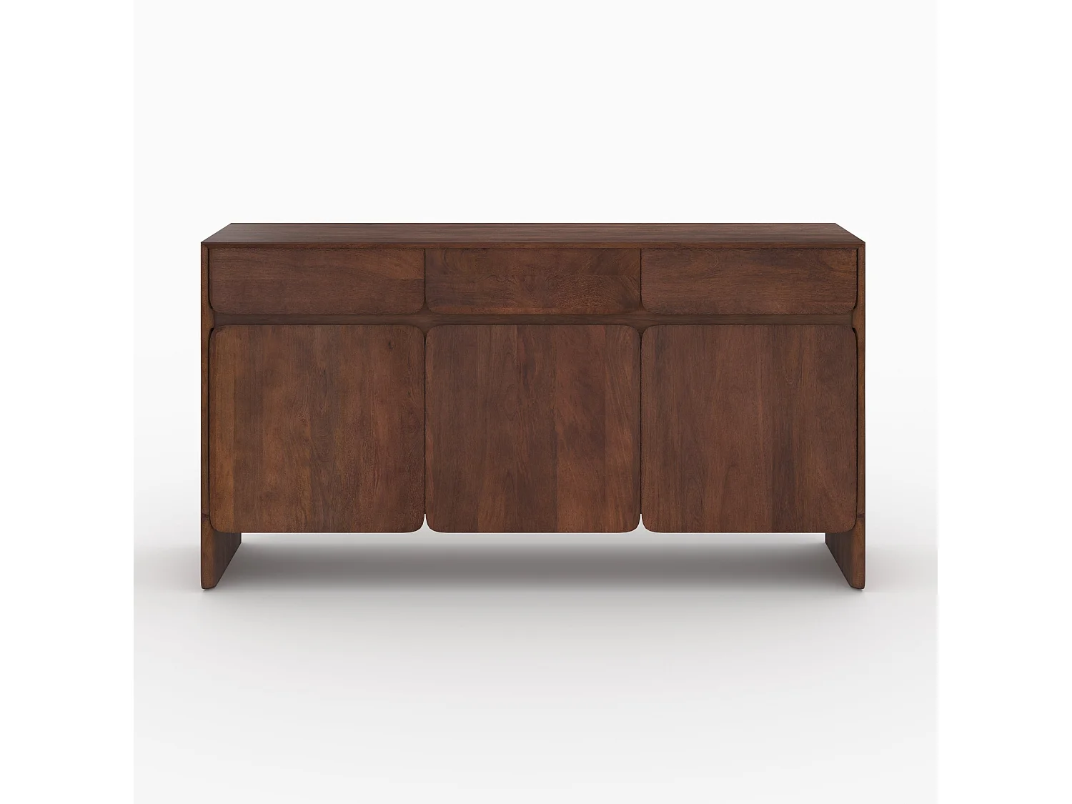 Buffet en bois de manguier avec 3 portes et 3 tiroirs - Achille