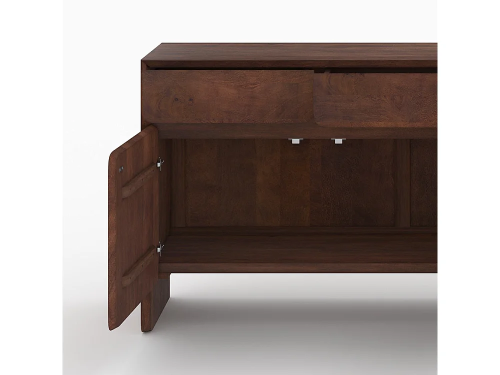 Buffet en bois de manguier avec 3 portes et 3 tiroirs - Achille