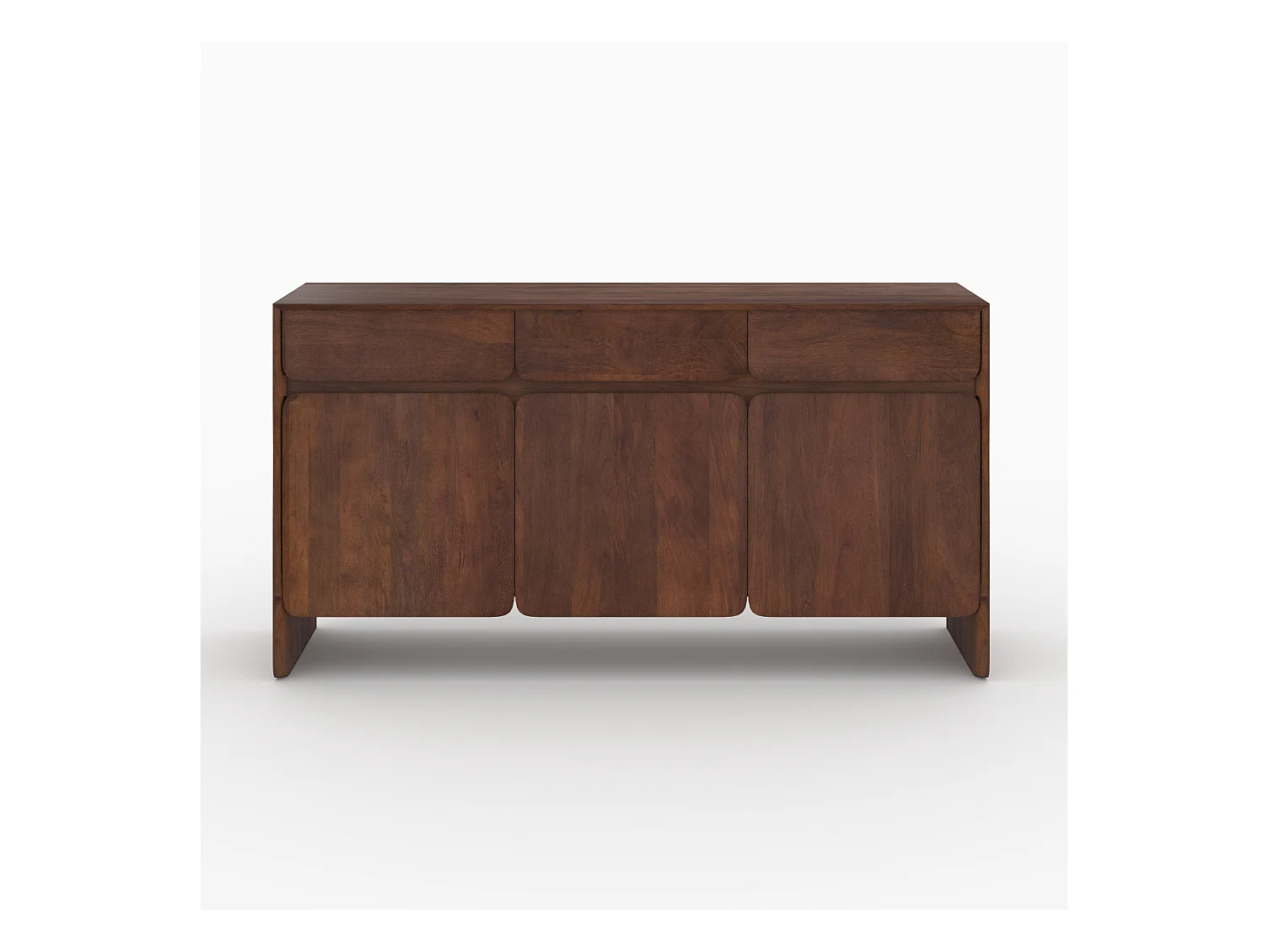 Buffet en bois de manguier avec 3 portes et 3 tiroirs - Achille
