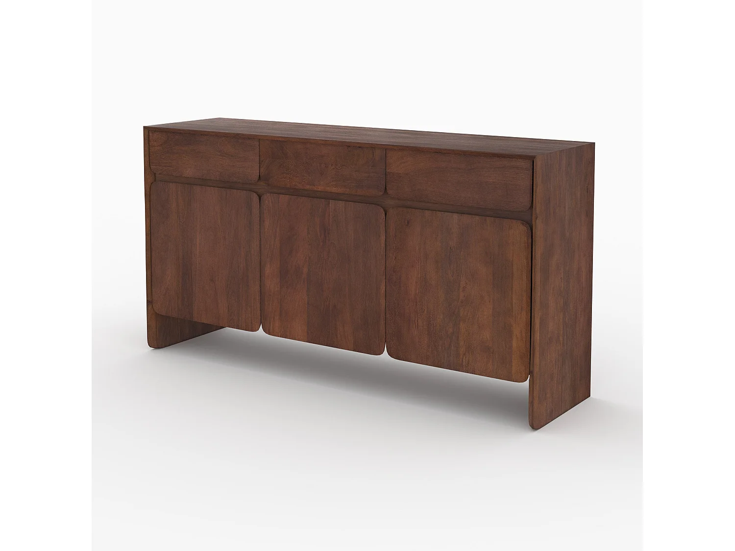 Aparador en madera de mango con 3 puertas y 3 cajones - Achille