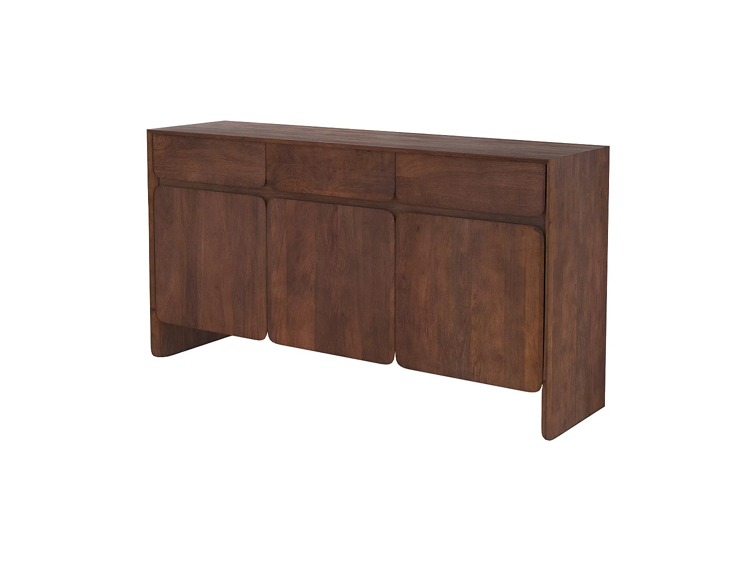Aparador en madera de mango con 3 puertas y 3 cajones - Achille