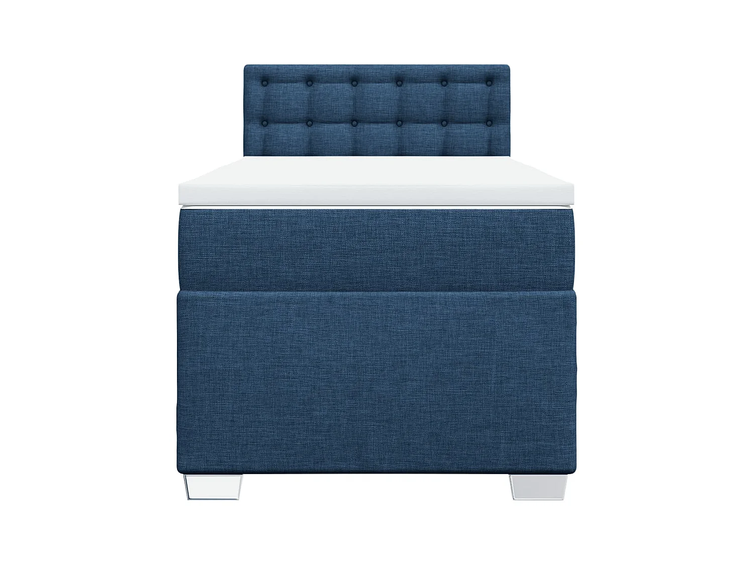 Sommier à lattes de lit avec matelas Bleu 90x190 cm Tissu