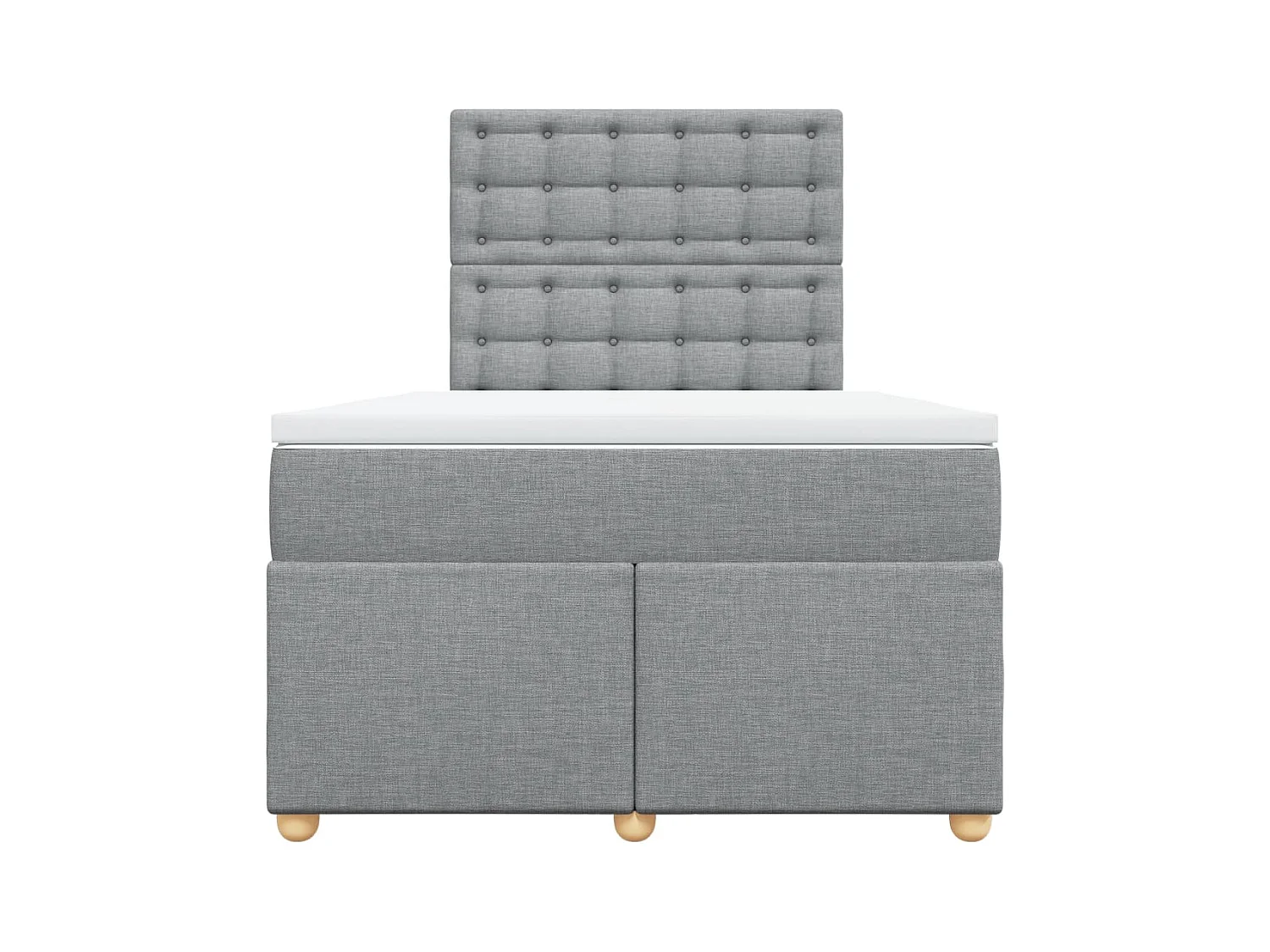 Sommier à lattes de lit avec matelas Gris clair 120x200cm Tissu