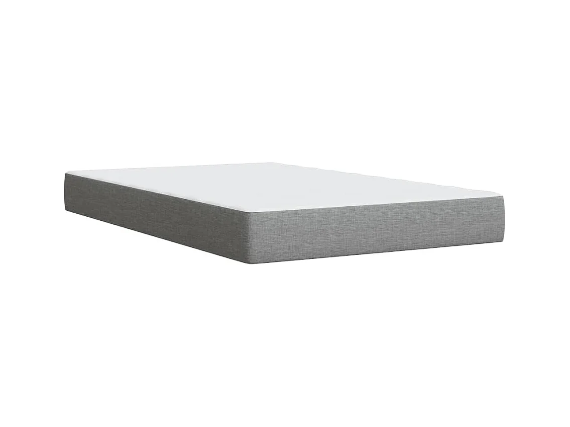 Sommier à lattes de lit avec matelas Gris clair 120x200cm Tissu