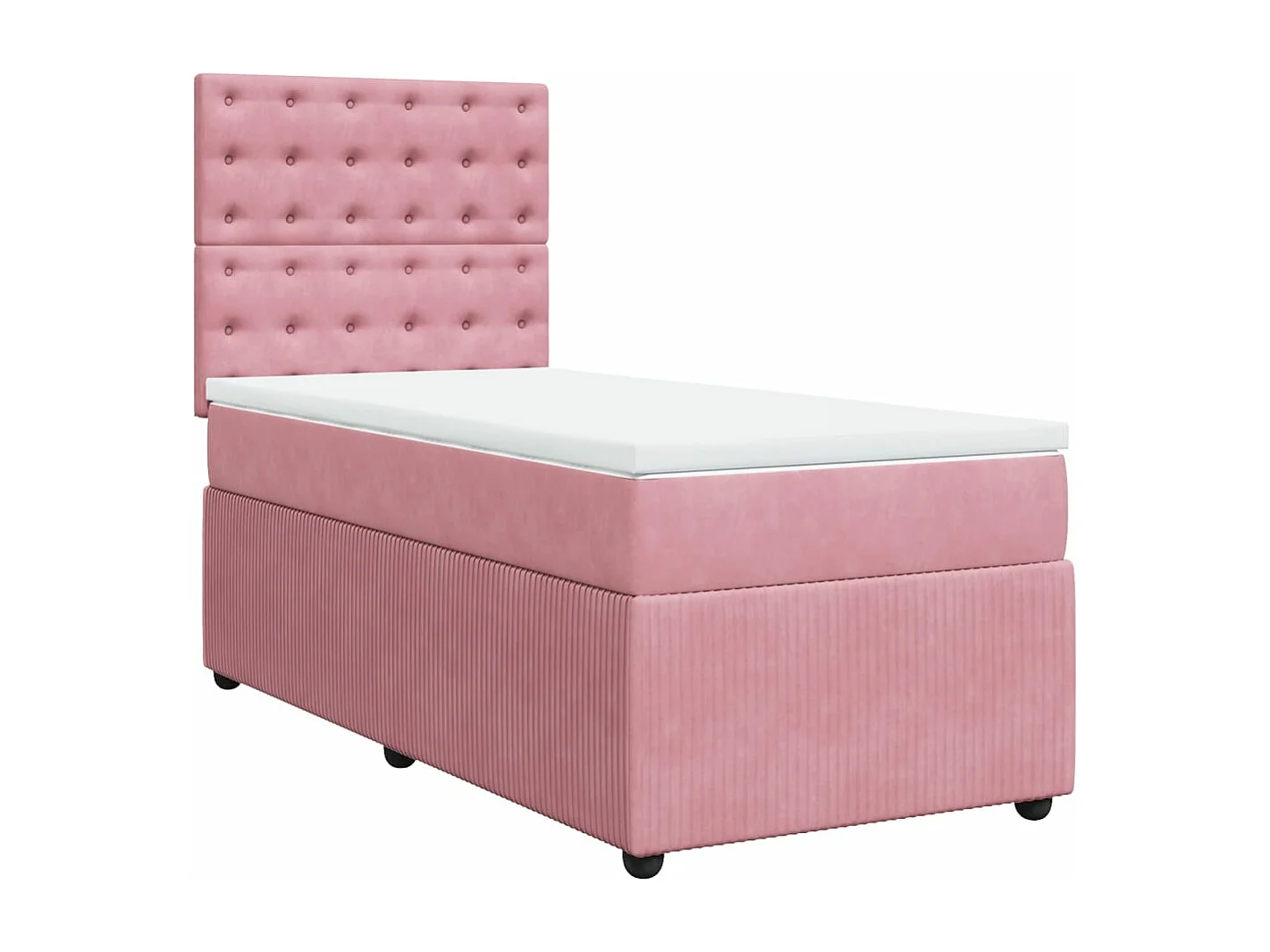 Sommier à lattes de lit avec matelas Rose 100x200 cm Velours