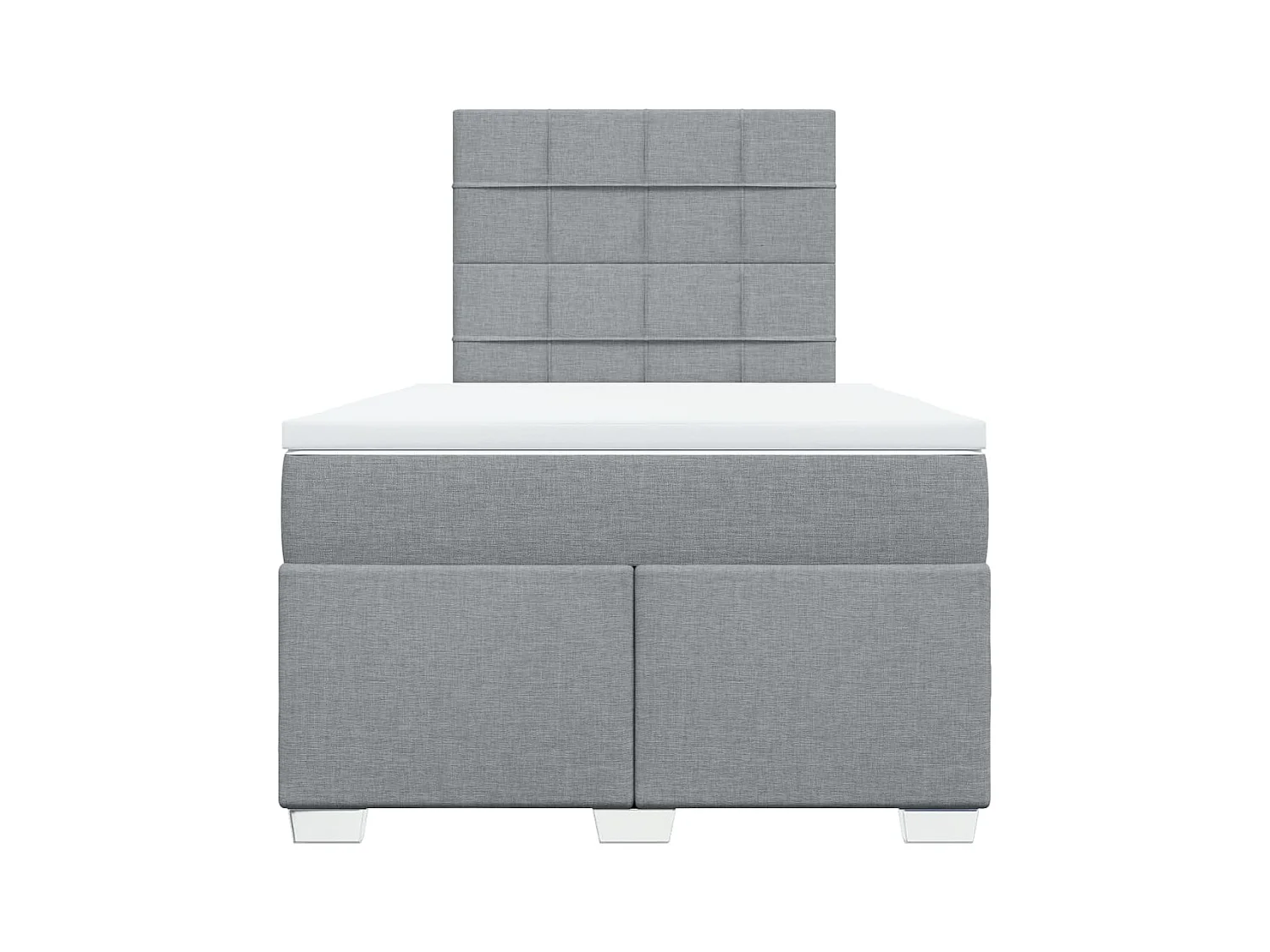 Sommier à lattes de lit avec matelas Gris clair 120x200cm Tissu
