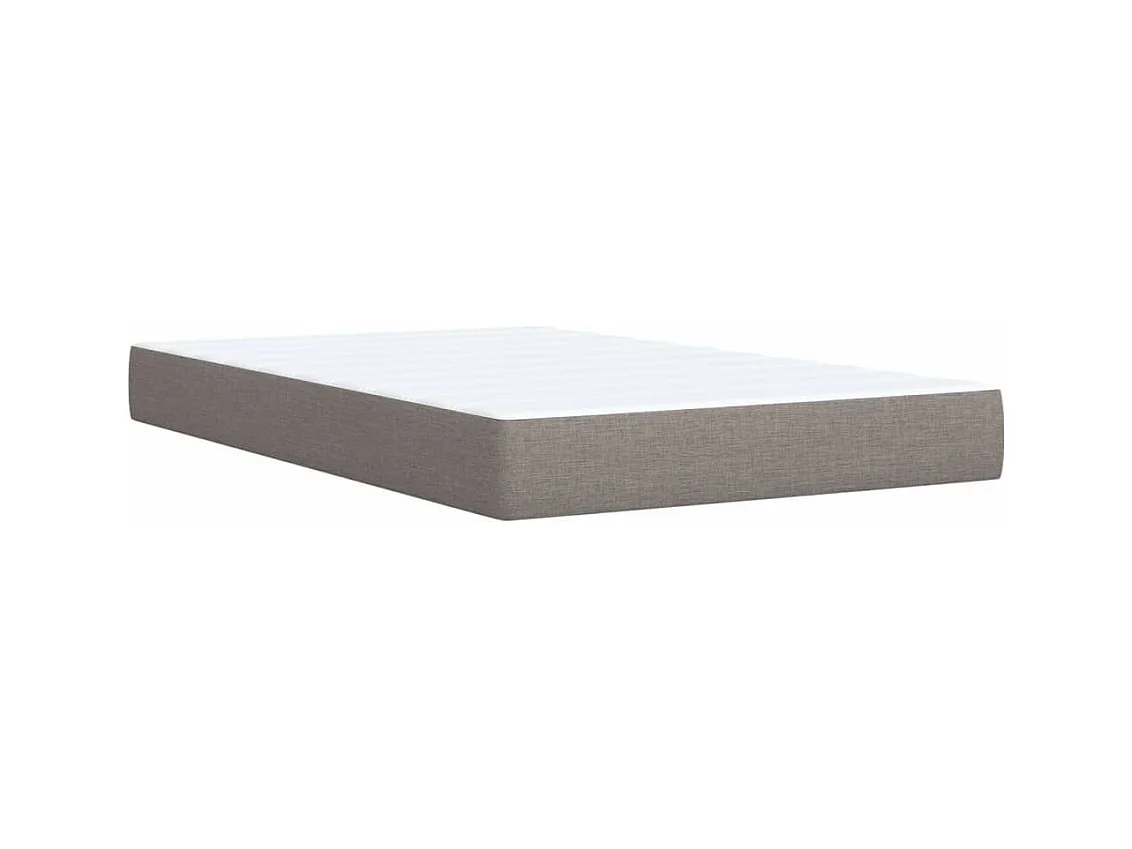 Sommier à lattes de lit avec matelas taupe 120x190 cm tissu