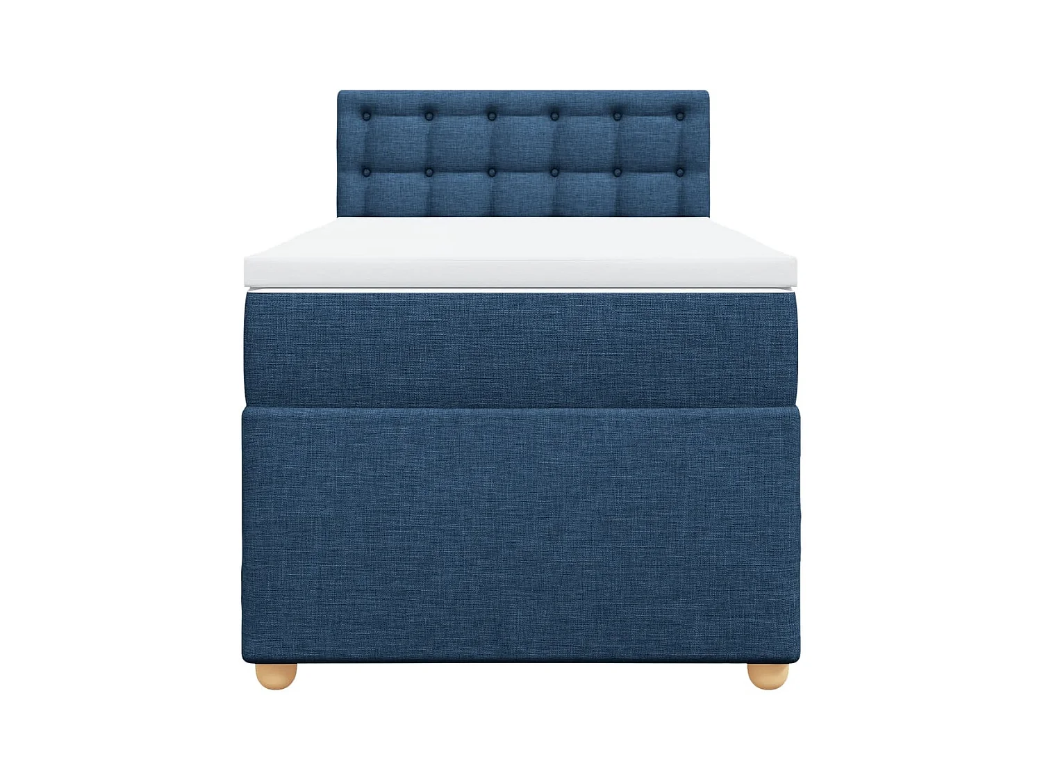 Sommier à lattes de lit avec matelas Bleu 90x190 cm Tissu
