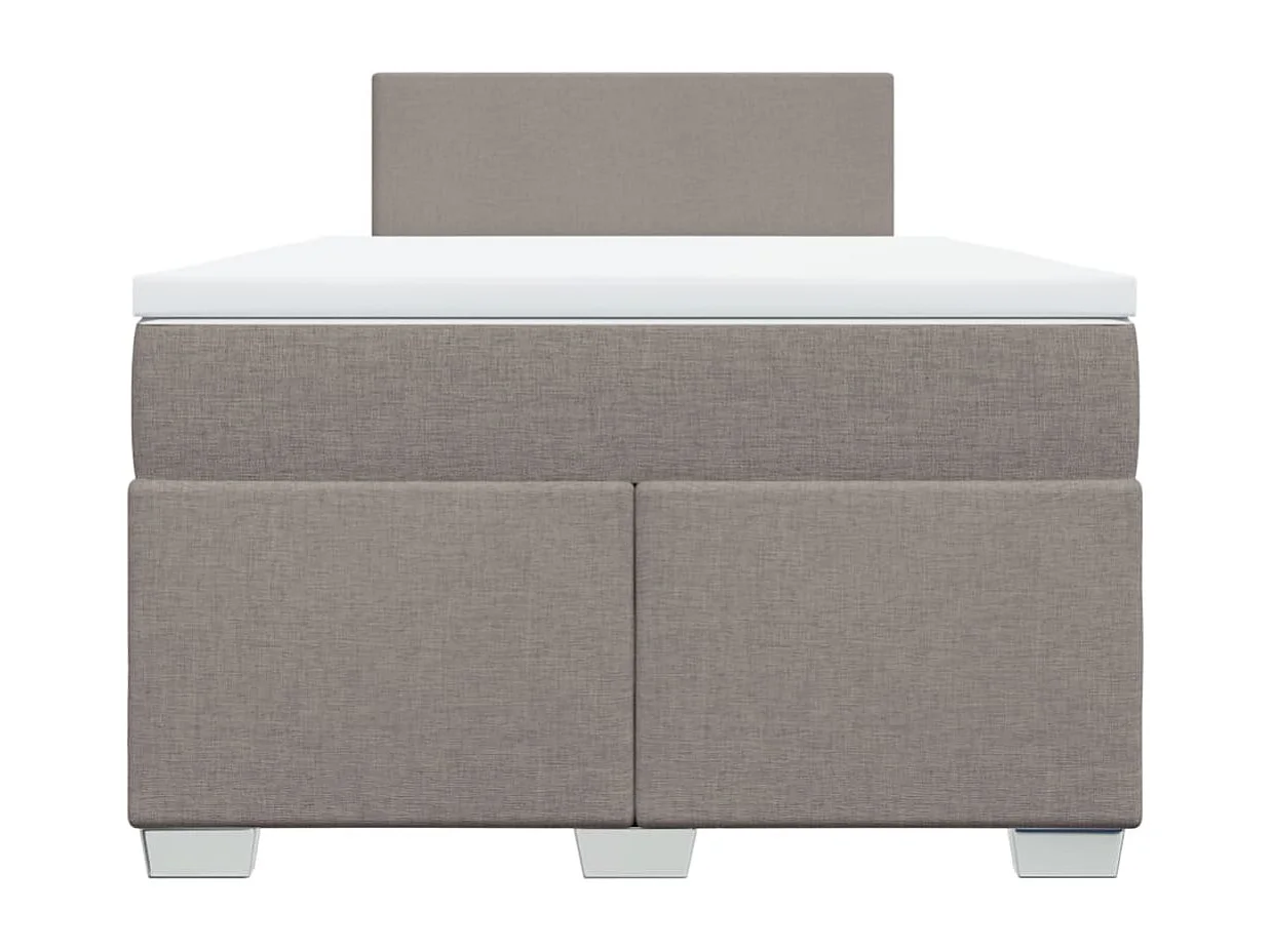 Sommier à lattes de lit avec matelas Taupe 120x200 cm Tissu