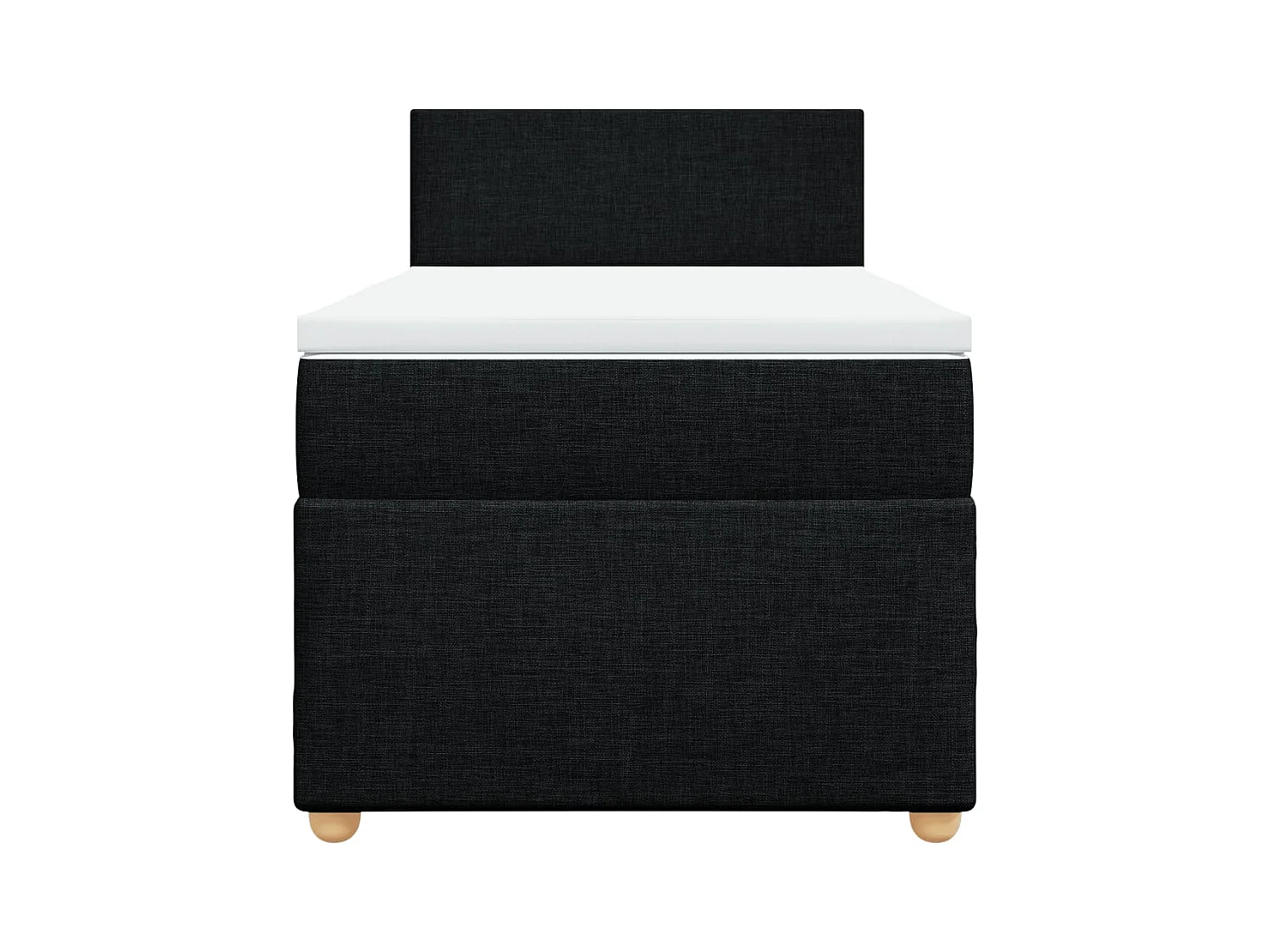 Sommier à lattes de lit avec matelas Noir 100x200 cm Tissu