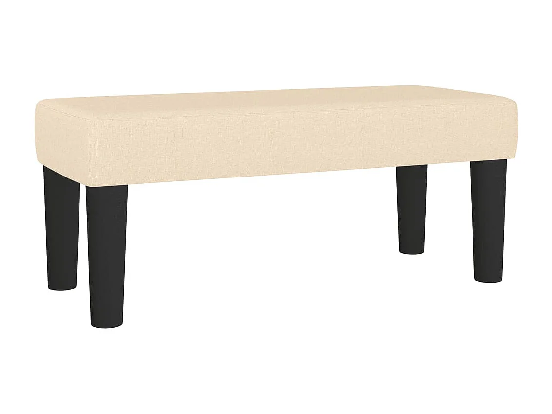 Cama boxspring com colchão 120x190 cm tecido cor creme