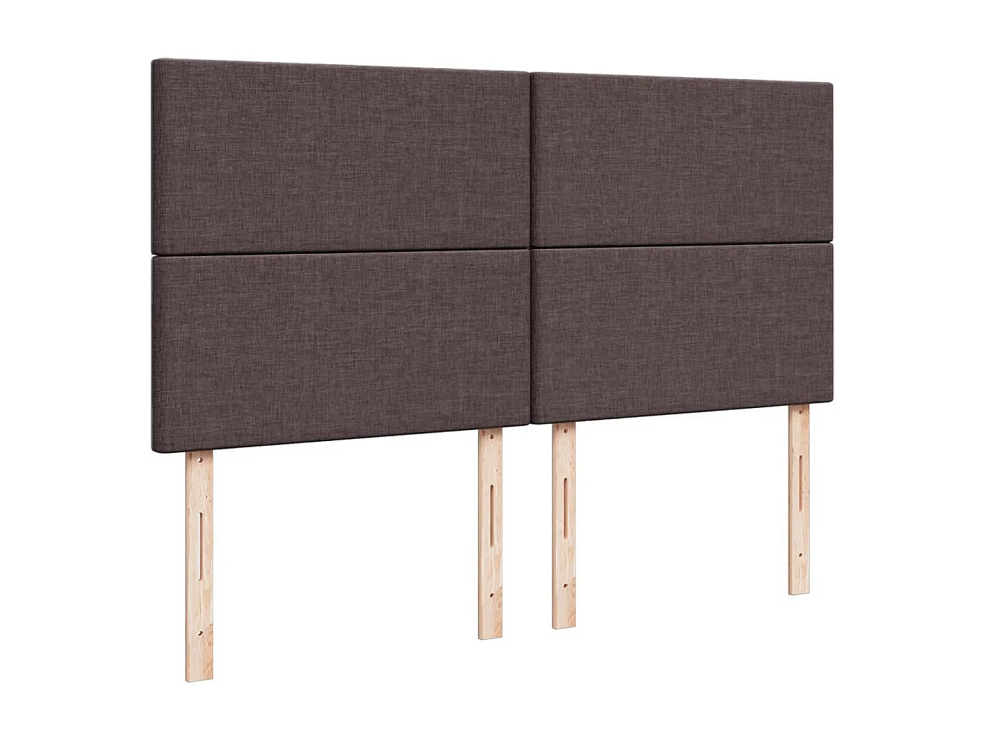 Cama box spring con colchón tela marrón oscuro 200x200 cm